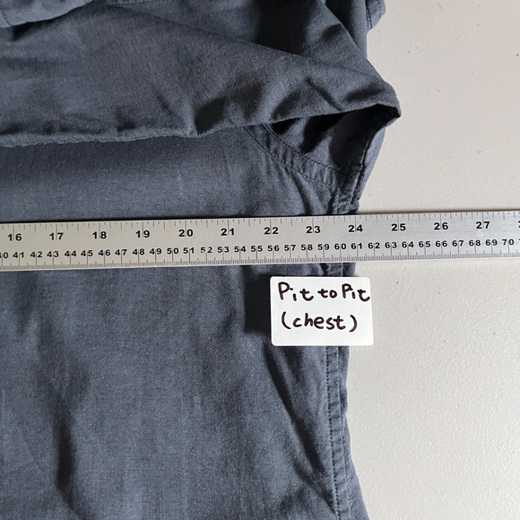 John Varvatos USA Cotton Chambray Snap Button Long Sleeve Shirt - Men's Size XL - Picture 5 of 7